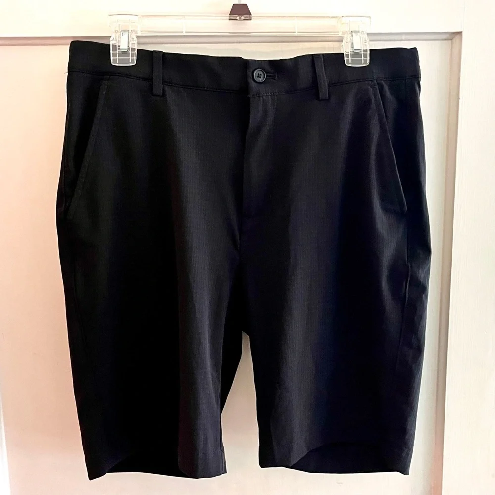 Greg Norman Collection Black Flat Front Performance Shorts - Picture 9 of 9